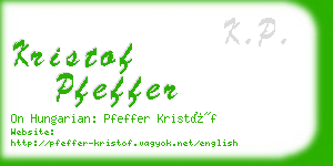 kristof pfeffer business card